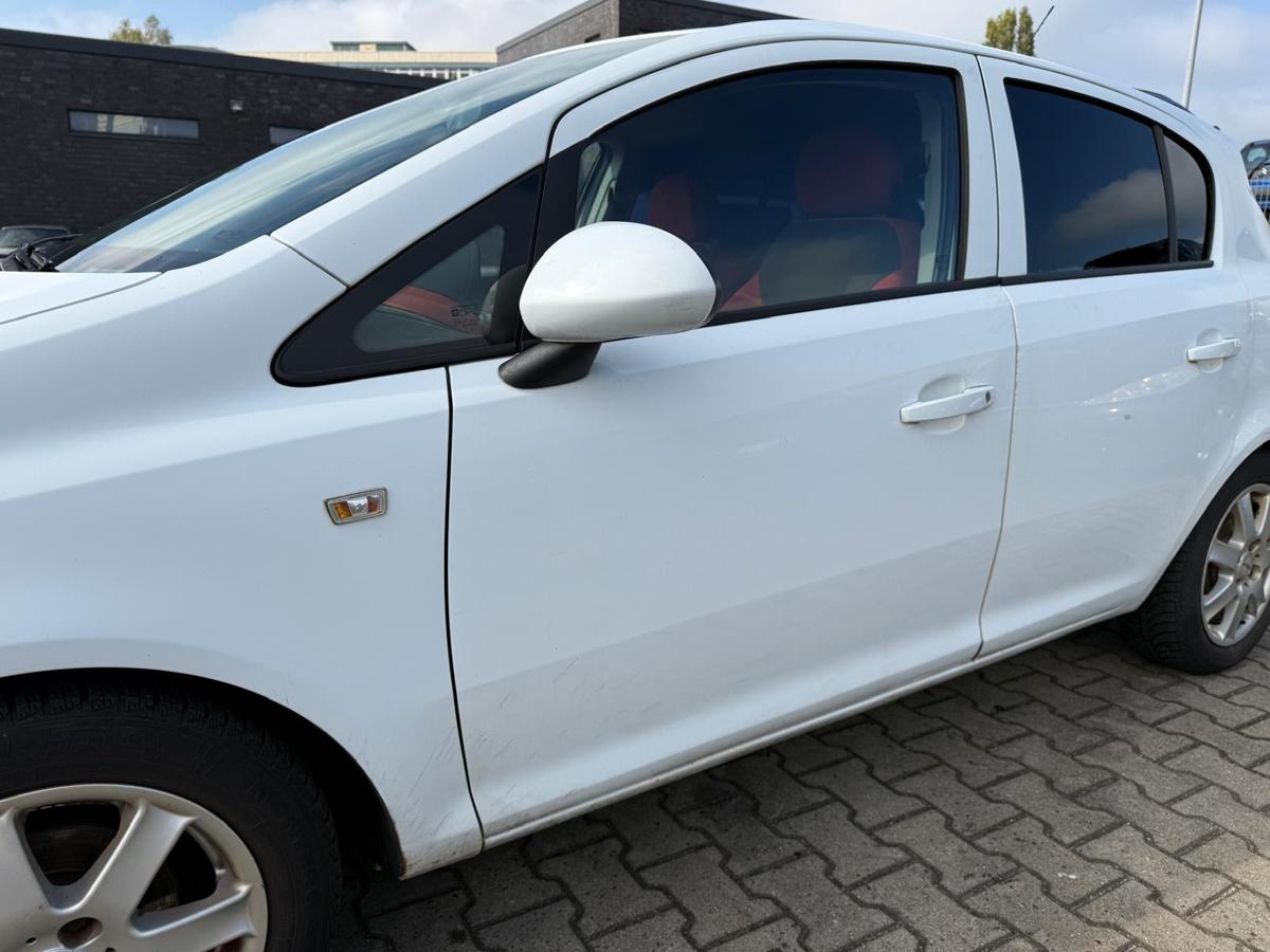 Opel Corsa D original Tür vorn links Y474 Casablancaweiß Rohbau 5 Türer BJ08